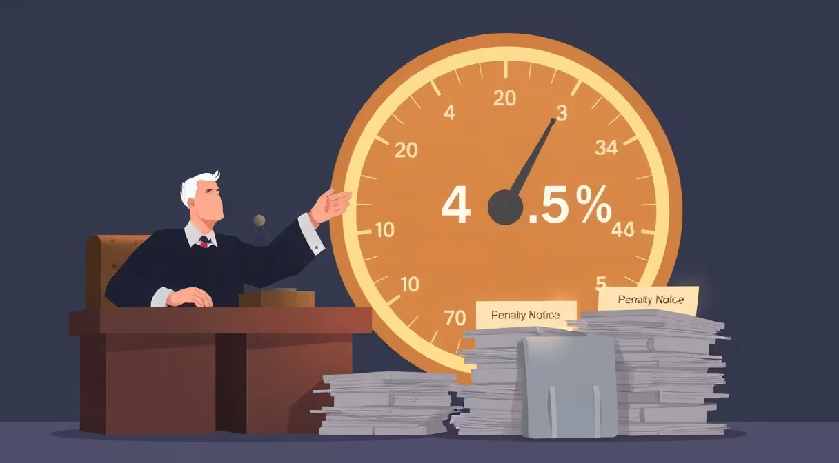 Sudca nastavuje teplomer s úrokovou sadzbou 4,75% pri hromade dokumentov s penále.