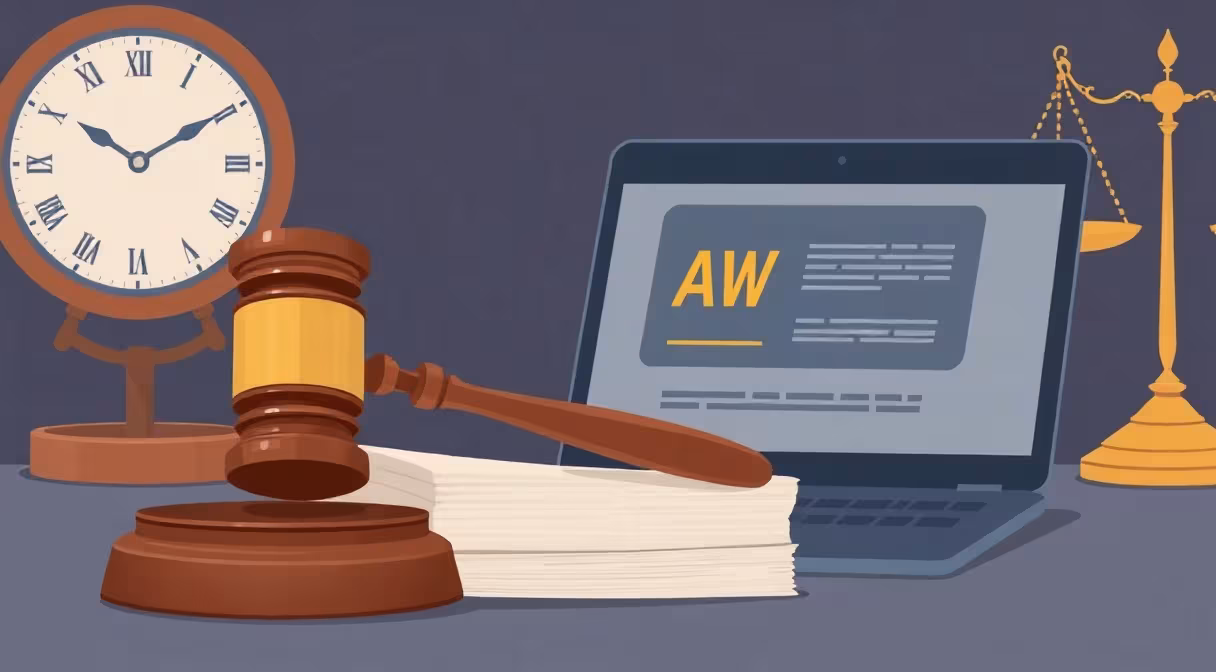 Gavel na dokumentoch a noteboku s elektronickou aukciou, symbolizujúci novelu zákona o verejnom obstarávaní.