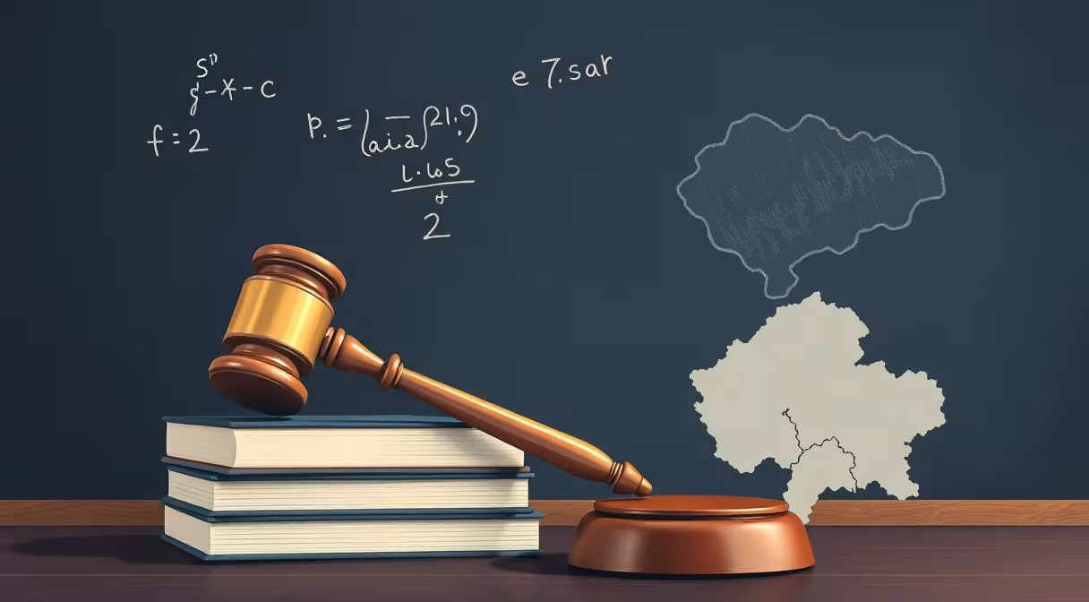 Gavel na knihách pred tabuľou a mapou Slovenska so zvýrazneným krajom, symbolizuje zmeny v školstve