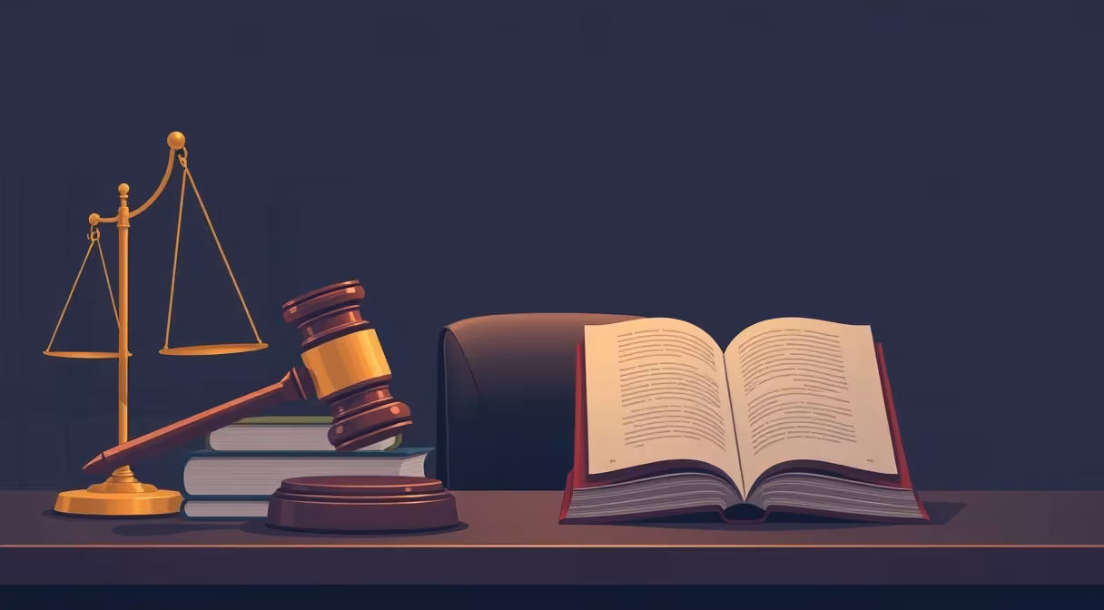 Gavel a kniha zákona symbolizujúci novelu o verejnej výskumnej inštitúcii